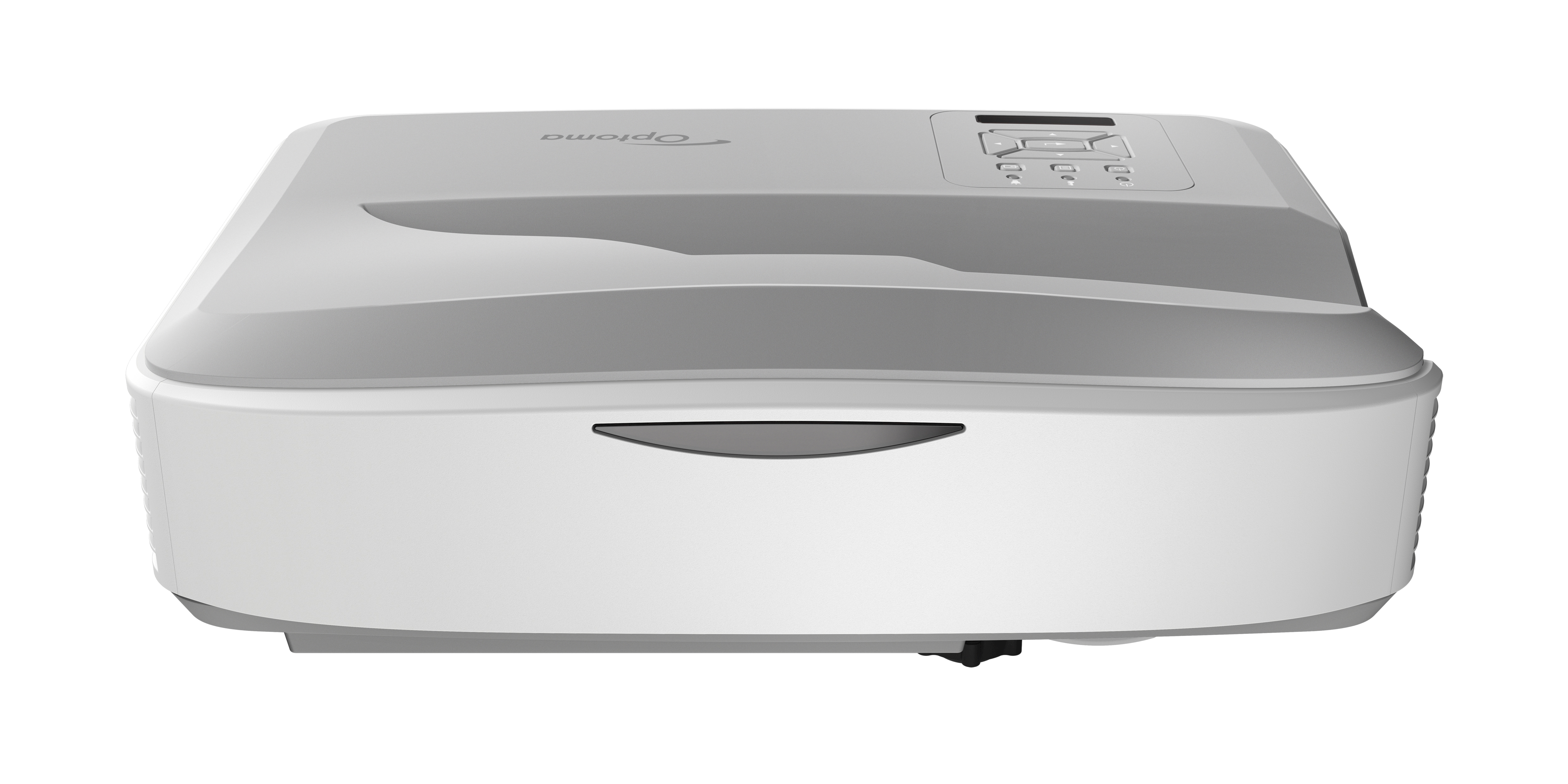 Optoma ZU500USTe – obudowa i panel sterowania Optoma ZU500USTe widok projektora ultrakrótkiego rzutu